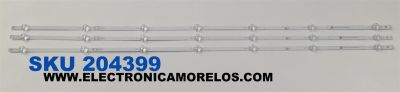 KIT DE LEDS ORIGINAL PARA TV VIZIO 3 PIEZAS / NUMERO DE PARTE JL.D50071330-202FS-M_V02 / F8QNC000051PAUXLB00GGCN6 / 231221 01 29 / PANEL V500DJ7-E03 / V500DJ7-203 / MODELO V4K50M-0809 / V506-J09 / V4K50S-0809 / V4K50C-0809