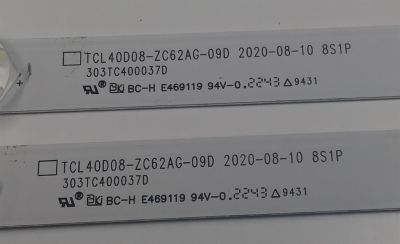 KIT DE LEDS PARA TV PHILIPS ORIGINAL 2 PIEZAS / NUMERO DE PARTE 303TC400037D / TCL40D08-ZC62AG-09D / 8S1P / 4C-LB400T-ZC3C / TC400M06 / 221031AC09 / 2300019331 / PANEL LVF400CMDX E0226 / DISPLAY V400HJ9-PE1 REV.C4 / MODELO 40PFL4775/F7 / 40PFL4775/F7 A - Imagen 3