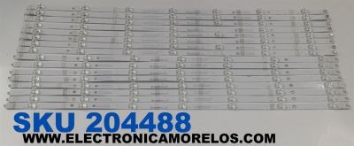 KIT DE LEDS PARA TV ORIGINAL 16 PIEZAS / NUMERO DE PARTE CRH-BXBUM75Q63030081414L / CRH-BXBUM75Q63030081414L-L-REV1.2 / CRH-BXBUM75Q63030081414L-R-REV1.2 / 7839-763015-05081411 / 0L21XXXJB21139HBK1A8BXBU / 239510 / 0XXX0L21JB2 / MODELO 75"