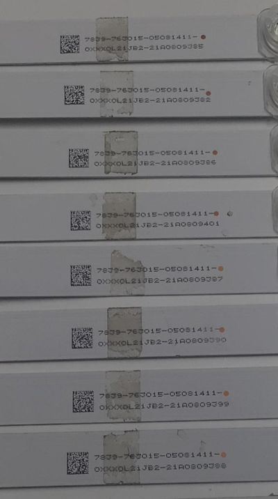 KIT DE LEDS PARA TV ORIGINAL 16 PIEZAS / NUMERO DE PARTE CRH-BXBUM75Q63030081414L / CRH-BXBUM75Q63030081414L-L-REV1.2 / CRH-BXBUM75Q63030081414L-R-REV1.2 / 7839-763015-05081411 / 0L21XXXJB21139HBK1A8BXBU / 239510 / 0XXX0L21JB2 / MODELO 75" - Imagen 4