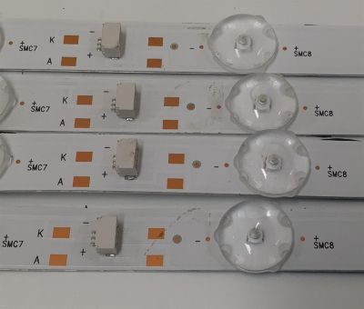 KIT DE LEDS PARA TV PHILIPS ORIGINAL 4 PIEZAS / NUMERO DE PARTE TCL55D14-ZC42AG-09D / 303TC550070D / TC550M53 / 4L-ZX055T-ZC012C / 2300018578 / 220729AB02 / PANEL LVU550CSDX E0647 / DISPLAY ST5461D12-6 VER.2.2 / MODELO 55PFL5756 / 55PFL5756/F7 / SI55UR - Imagen 2