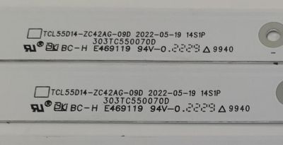 KIT DE LEDS PARA TV PHILIPS ORIGINAL 4 PIEZAS / NUMERO DE PARTE TCL55D14-ZC42AG-09D / 303TC550070D / TC550M53 / 4L-ZX055T-ZC012C / 2300018578 / 220729AB02 / PANEL LVU550CSDX E0647 / DISPLAY ST5461D12-6 VER.2.2 / MODELO 55PFL5756 / 55PFL5756/F7 / SI55UR - Imagen 3