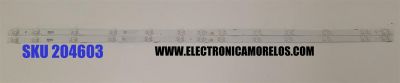 KIT DE LEDS PARA TV TCL ((2 PIEZAS)) / NUMERO DE PARTE 50HR330M13N01 / 50HR330M13N01 V0 / 50S12 / B0101-001058 / HR/01/230411 / LK7A08U2C / 02WPE / PANEL LVU500NDEL / DISPLAY ST4951D01-1 VER.2.2 / MODELO 50S470G
