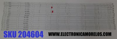 KIT DE LEDS PARA TV TCL ORIGINAL 14 PIEZAS / NUMERO DE PARTE 85HR332M09N01 / 85HR332M09N01 V2 / 85FZ 9X14-C04 / HR/A6/230818 / 0379W / LK7A08R0C / 230101036100 / PANEL HK850WLEDM-JH23H / MODELO 85S450G