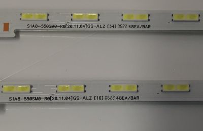 KIT DE LEDS ORIGINAL PARA TV SAMSUNG 2 PIEZAS / NUMERO DE PARTE S1A8-550SM0-R0 / S1A8-550SM0-R0 GS-ALZ 16 48EA/BAR / S1A8-550SM0-R0 GS-ALZ 34 48EA/BAR / GS-ALZ / 48EA/BAR / PANEL CY-SB055HGXV1H / CY-NC055HGHVYH / MODELO UN55AU8000BXZA / LH55QMCEBGCXGO - Imagen 2