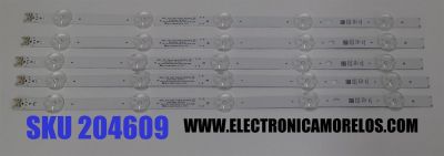 KIT DE LED´S PARA PARA TV LG 5 PIEZAS ORIGINALES / NUMERO DE PARTE EAV65049401 / SSC_Y23 SLIM TRIDENT 43UR75_S / SSC_Y23 SLIM TRIDENT 43UR75_BOE_PTN0.6_REV00_220526 / BOE430M4 / PANEL NC430TQG-ABKHA / MODELO 43UR8000AUA / 43UR8000AUA.BUSFLJM