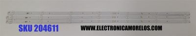 KIT DE LED´S PARA TV SONY 3 PIEZAS ORIGINALES / NUMERO DE PARTE LM41-00684A / L3_PTT_SM_D3_FAP_S7_R1.1_S7J_1.0_LM41-00684A / C239C-02 / C239C-22 / A4U040 / PANEL HV430FHB-N1K / MODELO KDL-43W660G / KDL43W660G