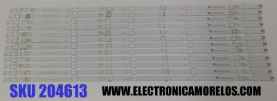 KIT DE LED´S PARA TV VIZIO 12 PIEZAS ORIGINALES / NUMERO DE PARTE 261501016350 / 40-V655M-3030-0D35-12X5-618.5X12-20220316 / SVB650AU1 / 70401-01636BX / HBH-L1 / MODELO V655M-K04 / V655M-K04 LBSFM9LZ / V655M-K04 LBSFM9PZ
