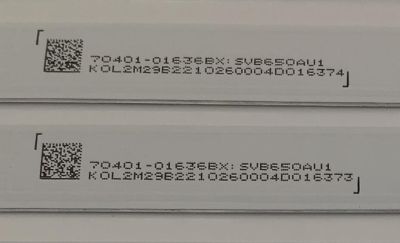 KIT DE LED´S PARA TV VIZIO 12 PIEZAS ORIGINALES / NUMERO DE PARTE 261501016350 / 40-V655M-3030-0D35-12X5-618.5X12-20220316 / SVB650AU1 / 70401-01636BX / HBH-L1 / MODELO V655M-K04 / V655M-K04 LBSFM9LZ / V655M-K04 LBSFM9PZ - Imagen 4