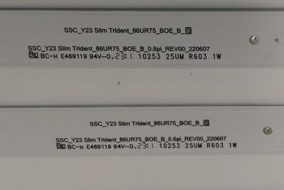 KIT DE LED´S PARA TV LG 22 PIEZAS ORIGINALES / NUMERO DE PARTE EAV65066301 / EAV65066401 / SSC_Y23 SLIM TRIDEM_86UR75_BOE_B_S / SSC_Y23 SLIM TRIDEM_86UR75_BOE_A_0.6PI_REV00_220607 / MODELO 86UR8000AUA / 86UR8000AUA.BUSGLKR - Imagen 5