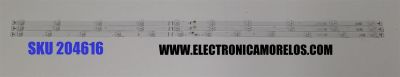 KIT DE LEDS PARA TV TCL ORIGINAL 3 PIEZAS / NUMERO DE PARTE  50HR332M12B1 / 50HR332M10A1 / 50HR332M12B1 V3 / 50HR332M10A1 V3 / 50HR332M12B1 V2 / 50HR332M10A1 V2 / PANEL LVU500NDJL / DISPLAY CV500U2-L02 REV:02 / MODELO 50S551G
