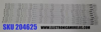 KIT DE LED´S PARA TV PHILIPS 10 PIEZAS ORIGINALES / NUMERO DE PARTE 70HR332M09A0 V0 / 70D2000 / 4C-LB700T-HR1 / LF2RD2R0D / MODELO 70PFL5656 / 70PFL5656/F7A