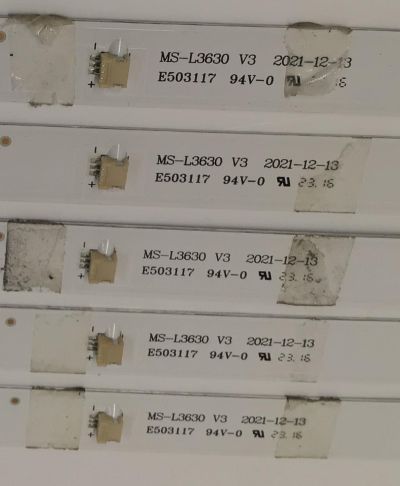 KIT DE LEDS PARA TV TD SYSTEMS ORIGINAL 5 PIEZAS / NUMERO DE PARTE MS-L3630 V3 / 1.3.10700000227 / MODELO K55DLG12US - Imagen 2