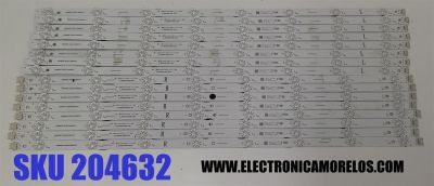 KIT DE LED´S PARA TV HISENSE 16 PIEZAS ORIGINALES / NUMERO DE PARTE JL.D65044330-003AL-M / JL.D65044330-003AR-M / JL.D65044330-003AL-M_V02  / JL.D65044330-003AR-M_V02 / PANEL HD650H3U52-T0LAK5 / HD650H3U52-T0LAK5+R+2023051701 / MODELO 65U6K