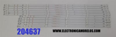 KIT DE LEDS PARA TV PHILIPS ORIGINAL 10 PIEZAS / NUMERO DE PARTE 303TC650053D / 303TC650052D / TCL65D11R-ZC42AG-04D / TCL65D11L-ZC42AG-04D / TC650M31 / 220908BC08 / MODELO 65PUL6673 / 65PUL6673/F7