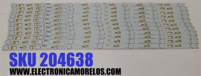 KIT DE LEDS PARA TV TCL ORIGINAL 11 PIEZAS / NUMERO DE PARTE GIC55LB14 / GIC55LB14_3030_V0.4_20140728 / ZM-GS-07 / 4C-LB5507-ZM1 / PANEL LVF550ND2L / MODELO 55F3700 / 55F3700-LPM002A / 55FS3700TAAA