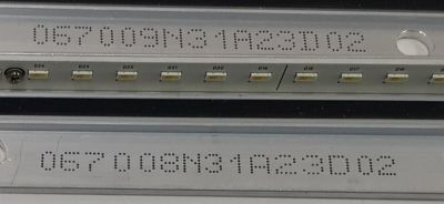 KIT DE LEDS PARA TV TOSHIBA ORIGINAL 2 PIEZAS / NUMERO DE PARTE V400H2-LS5 / V400H2-LS5-TLEM3 / V400H2-LS5-TREM3 / 067008N31A23D02 / PANEL V400HK2-LS5 REV.C1 / MODELO 40L5200U2 - Imagen 2