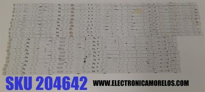 KIT DE LEDS PARA TV HISENSE ORIGINAL 20 PIEZAS / NUMERO DE PARTE JL.D7501M330 / JL.D7501M330-003AL-M_V02 / JL.D7501M330-003AR-M_V02 / RSAG7.820.13291/ROH VER.C / RSAG7.820.13292/ROH VER.C / PANEL HD750H3U71-T0L8K1 / DISPLAY HV750QUB-F92 / MODELO 75U7K