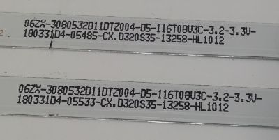 KIT DE LEDS PARA TV SELECLINE ORIGINAL 2 PIEZAS / NUMERO DE PARTE SJ.CX.D3200701-2835GS-M / 1.14.MD320066 / CX.D320S35 / 3080532D11DTZ004 / PANEL CX315DLEDM / MODELO 32S17 - Imagen 2