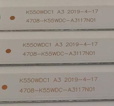 KIT DE LEDS PARA TV WBOX ORIGINAL 8 PIEZAS / NUMERO DE PARTE 4708-K55WDC-A3117N01 / K550WDC1  A3 / 471R1P62 / K550WDC119A157 / X-C72-K9-YF16  0B / MODELO 0E-55LED4KA - Imagen 4