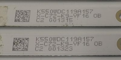 KIT DE LEDS PARA TV WBOX ORIGINAL 8 PIEZAS / NUMERO DE PARTE 4708-K55WDC-A3117N01 / K550WDC1  A3 / 471R1P62 / K550WDC119A157 / X-C72-K9-YF16  0B / MODELO 0E-55LED4KA - Imagen 5