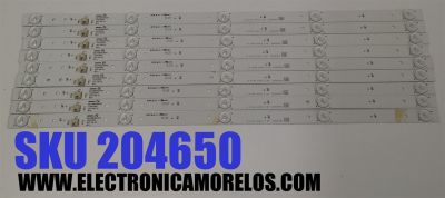 KIT DE LEDS PARA TV KONKA ORIGINAL 9 PIEZAS / NUMERO DE PARTE UDL55ME662ANTS / 35023082 / BK BLK LJ2 / 21006903 / MODELO LED55K7200 / LED55K5500