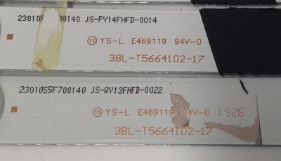 KIT DE LEDS PARA TV SCEPTRE ORIGINAL 12 PIEZAS / NUMERO DE PARTE 3BL-T5664102-17 / 2301055F700140 / JS-PY14FHFD-0014 / PANEL HK550WLEDM-AH1AH / MODELO E555 - Imagen 3