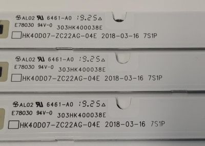 KIT DE LEDS PARA TV RCA ORIGINAL 3 PIEZAS / NUMERO DE PARTE 303HK400038E / HK40D07-ZC22AG-04E / 190624AC02 / HK400M06 / MODELO RT4038-G - Imagen 4