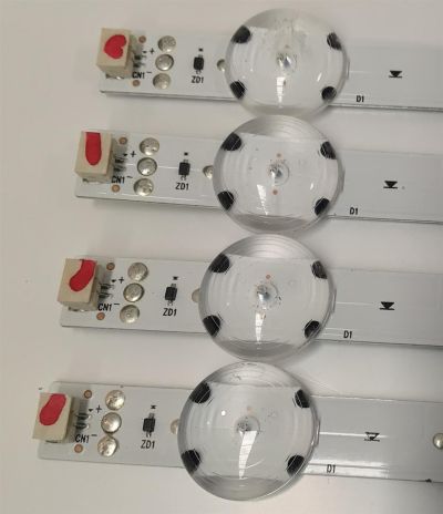 KIT DE LEDS PARA TV PHILIPS ORIGINAL 4 PIEZAS / NUMERO DE PARTE UDULEDWRE004 / UDULEDWRE004 REV 0.2 / 43W6S1P / MODELOS 43PFL5603/F7 / 43PFL5703/F7 - Imagen 2