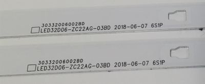 KIT DE LEDS PARA TV ONN ORIGINAL 2 PIEZAS / NUMERO DE PARTE 30332006002BD / LED32D06-ZC22AG-03BD / B005P00105665A / 32000M16 / MODELO 100012589 32" - Imagen 3