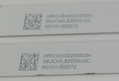 KIT DE LEDS PARA TV TCL ORIGINAL 2 PIEZAS / NUMERO DE PARTE 55HR332M11N04 V3 / 55S11 / LS2B09U4C / N0101-000272 / PANEL LVU550NDAL / MODELO 55S451 / 55F35 / 55S41BR - Imagen 2