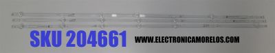 KIT DE LEDS PARA TV VIZIO ORIGINAL 3 PIEZAS / NUMERO DE PARTE JL.D50071330-202AS-M / JL.D50071330-202AS-M_V01 / F8P0B000037HAUXLB00ES3Y50CRV / F8P0B000037HAUXLB00ES3Y50CS3 / F8P0B000037HAUXLB00ES3Y50CS4 / PANEL V500DJ7-E03 / MODELO V4K50M-0809