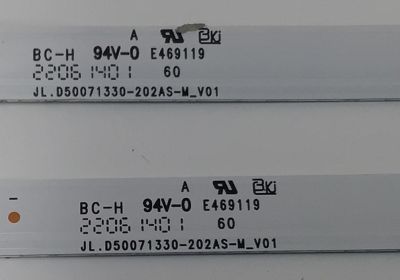 KIT DE LEDS PARA TV VIZIO ORIGINAL 3 PIEZAS / NUMERO DE PARTE JL.D50071330-202AS-M / JL.D50071330-202AS-M_V01 / F8P0B000037HAUXLB00ES3Y50CRV / F8P0B000037HAUXLB00ES3Y50CS3 / F8P0B000037HAUXLB00ES3Y50CS4 / PANEL V500DJ7-E03 / MODELO V4K50M-0809 - Imagen 2