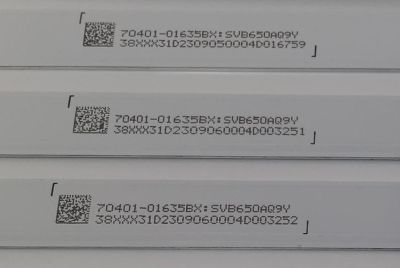KIT DE LEDS PARA TV VIZIO ORIGINAL / INCOMPLETO SOLO 11 PIEZAS / NUMERO DE PARTE 261501016370 / 40-M65Q6-3030-0D35-12X-615.5X12-20220314 / SVB650AQ9Y / D2309060004D0 / D2308110004D0 / BOEI650WQ1 / MODELO M65Q6-L4 / KIT CONSTA ORIGINALMENTE DE 12 PIEZAS - Imagen 3