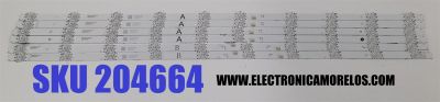 KIT DE LEDS ORIGINAL PARA TV TCL 6 PIEZAS / NUMERO DE PARTE 75HR332M10 / 75HR332M10A1 V3 / 75HR332M10B1 V3 / 75S11 PRO YAG 10X4 A / 75S11 PRO YAG 10X2 B / HR/02/240712 / 04LPJ/LU2C11U3B / N0101-000277 / N0101-000280 / PANEL LVU750NDAL / MODELO 75S451