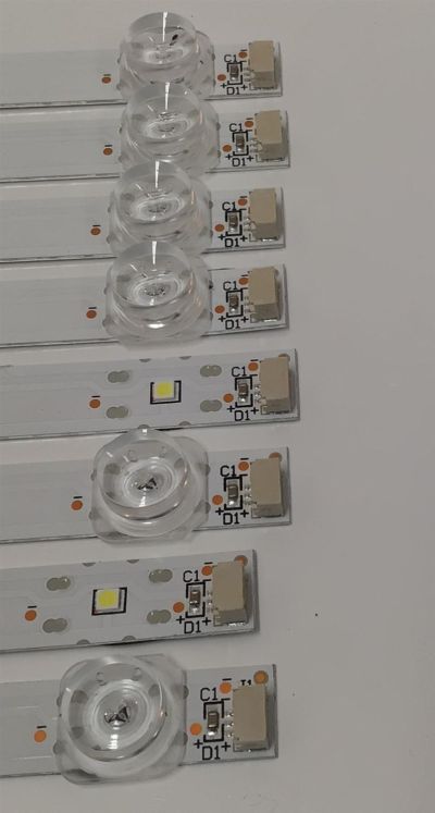 KIT DE LEDS PARA TV TCL ORIGINAL 8 PIEZAS / NUMERO DE PARTE 65TN2L2-ZX3030-8X9YH / 65TN2L2-ZX3030-8X9YH-20231025 0.3 / B0101-001407 / 240325-33N15 / PANEL LVU650NDJL / MODELO 65Q671G - Imagen 4