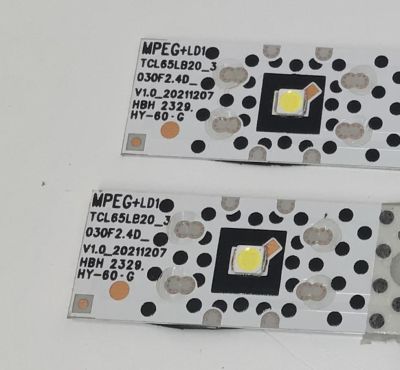 KIT DE LEDS PARA TV TCL ORIGINAL 2 PIEZAS / NUMERO DE PARTE TCL65LB20 / TCL65LB20_3030F2.4D_V1.0_20211207 / B0101-00618 / C0092 / ZMJK / 13023 / FB9 / 0 / 230724 / 02642 / TG / 230724 / 02641 / TG / PANEL LVU650NDEL / MODELO 65S450F - Imagen 2