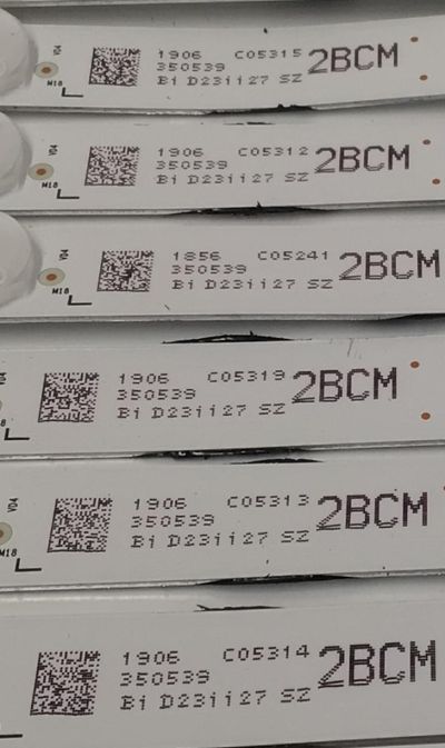 KIT DE LEDS PARA TV HISENSE ORIGINAL / INCOMPLETO SOLO 19 PIEZAS / NUMERO DE PARTE JL.D7501M330 / JL.D7501M330-003AL-M_V02 / JL.D7501M330-003AR-M_V02 / PANEL HD750H3U71-T0L8K1 / DISPLAY HV750QUB-F92 / MODELO 75U7K / KIT CONSTA ORIGINALMENTE DE 20 PIEZAS - Imagen 2