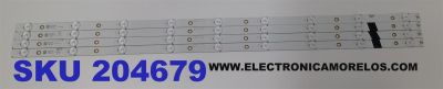 KIT DE LEDS PARA TV SEIKI ORIGINAL 4 PIEZAS / NUMERO DE PARTE JL.D40091235-111AS-R7N / AE12530 / 21005485 / D161205 / T411 / MODELO SFM40