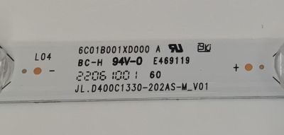 LED PARA TV VIZIO ORIGINAL 1 PIEZA / NUMERO DE PARTE 6C01B001XD000 / JL.D400C1330-202AS-M_V01 / F8QNC00037FAU / XLB00EX68502G0 / PANEL V400HJ9-E03 REV.C1 / MODELO D40FM-K09 - Imagen 3