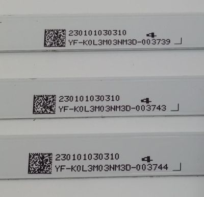 KIT DE LEDS PARA TV WESTINGHOUSE ORIGINAL 3 PIEZAS / NUMERO DE PARTE 261501016660 / 06-2-50N1-3X11-974X12-EMC-0D35-0.8T-V0-220414 / 230101030310 / YF-K0L3M03NM30 / PANEL HK500WLEDM / DISPLAY PT500GT05-2 / MODELO WR50UT4212 - Imagen 3