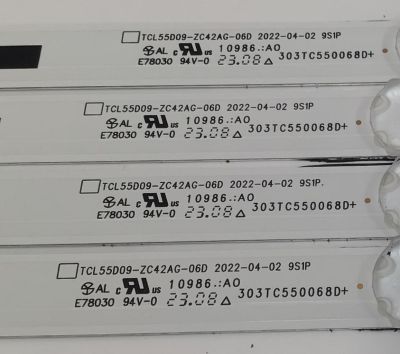 KIT DE LEDS PARA TV PHILIPS ORIGINAL 4 PIEZAS / NUMERO DE PARTE 303TC550068D / TCL55D09-ZC42AG-06D / 2300020075 / 230216BC09 / 4L-ZX055T-ZC021X / TC550M70 / PANEL T8-55D6120-LPBX002 / MODELO 55PUL6673 / 55PUL6673/F7 - Imagen 3
