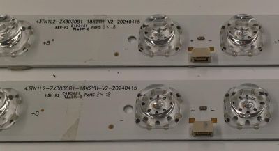 KIT DE LEDS ORIGINAL PARA TV TCL 2 PIEZAS / NUMERO DE PARTE 43TN1L2-ZX3030B1-18X2YH-V2-20240415 / 43TN1L2 / ZX3030B1 / 18X2YH-V2 / 20240415 / N0101-000507-A00 / 240511-32QJ4 / 578441 / 578442 / PANEL LVU430NDAL / PT430GT03-1 / MODELO 43Q51BG / 43Q51BR - Imagen 2
