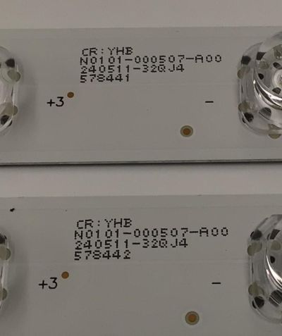 KIT DE LEDS ORIGINAL PARA TV TCL 2 PIEZAS / NUMERO DE PARTE 43TN1L2-ZX3030B1-18X2YH-V2-20240415 / 43TN1L2 / ZX3030B1 / 18X2YH-V2 / 20240415 / N0101-000507-A00 / 240511-32QJ4 / 578441 / 578442 / PANEL LVU430NDAL / PT430GT03-1 / MODELO 43Q51BG / 43Q51BR - Imagen 3