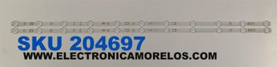 KIT DE LEDS PARA TV ONN ORIGINAL 2 PIEZAS / NUMERO DE PARTE LED42D11-ZC52AG-10AD / 30342011012D / 42000M59 / 12117 / 240512AB12 / PANEL V430DJ1-Q01 REV.D2 / MODELO 100012584 43 PULGADAS
