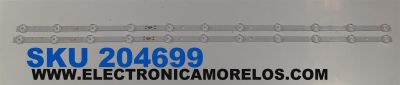 KIT DE LEDS PARA TV JVC ORIGINAL 2 PIEZAS / NUMERO DE PARTE 30342011002D / LED42D11-ZC62AG-03D / 210910BB06 / 42000M72 / PANEL V430DJ1-Q01 / DISPLAY V430DJ1-Q01 REV.D2 / MODELO LT-43MAW804