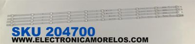 KIT DE LEDS PARA TV HISENSE ORIGINAL 4 PIEZAS / NUMERO PARTE JL.D580A1330-003FS-M / JL.D580A1330-003FS-M_V02 / HD580Y1U91-TBL2+2021041601 / 1258671 / B1 D230126 WH / PANEL HD580Y1U91-TBL2 / HD580Y1U92-TAL2 /  MODELO 58A6BGTUK / 58A6KV
