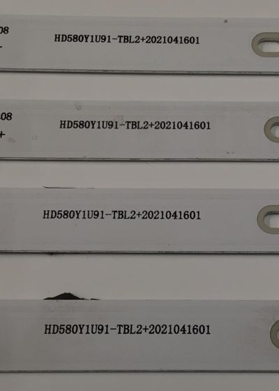 KIT DE LEDS PARA TV HISENSE ORIGINAL 4 PIEZAS / NUMERO PARTE JL.D580A1330-003FS-M / JL.D580A1330-003FS-M_V02 / HD580Y1U91-TBL2+2021041601 / 1258671 / B1 D230126 WH / PANEL HD580Y1U91-TBL2 / HD580Y1U92-TAL2 /  MODELO 58A6BGTUK / 58A6KV - Imagen 3