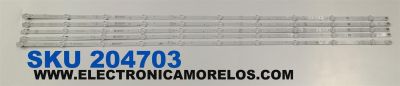 KIT DE LEDS PARA TV SHARP ORIGINAL 5 PIEZAS / NUMERO DE PARTE 4708-K58DGF-A3113N21 / 4708-K58DGF-A3113N11 / K580WDGF A3 / XRJ1060 / SLC04708RA0 / 110510-580F3031 / K580WDGF / PANEL K580WDGF / DISPLAY CV580U3-T01 REV:02 / MODELO 4T-C58EL8UR