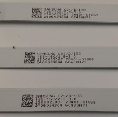 KIT DE LEDS PARA TV ORIGINAL 3 PIEZAS / NUMERO DE PARTE 303HX430053CD / HFSX43D08-ZC42AG-08CD / 2300023007 / 70401-01869 / 240603AB04 / GC430M71 / MODELO 43" - Imagen 2